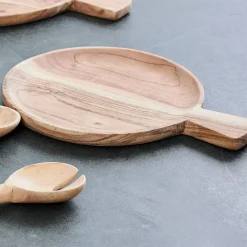 Acacia Chic Plato Con Asa Natural