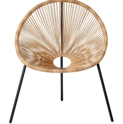 Acapulco Silla Lounge Negro, Natural