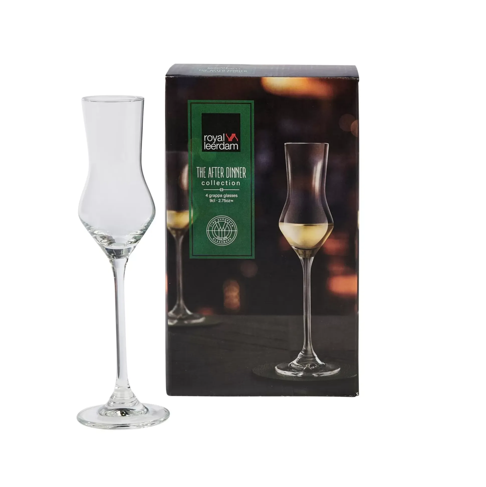 After Dinner Copas De Grappa Juego De 4 Transparente