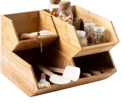 Bamboo Organizador Apilable Natural