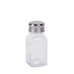 Basic Salero Y Pimentero Plateado, Transparente