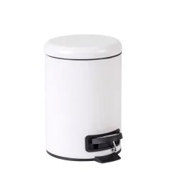 Basic White Cubo Con Pedal Blanco