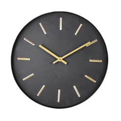 Black Reloj De Pared Negro