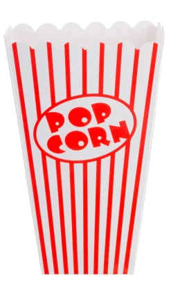 Cinema Vaso De Palomitas Juego De 8 Blanco, Rojo
