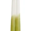 Duo Velas Largas Juego De 2 Verde, Crema, Multicolor