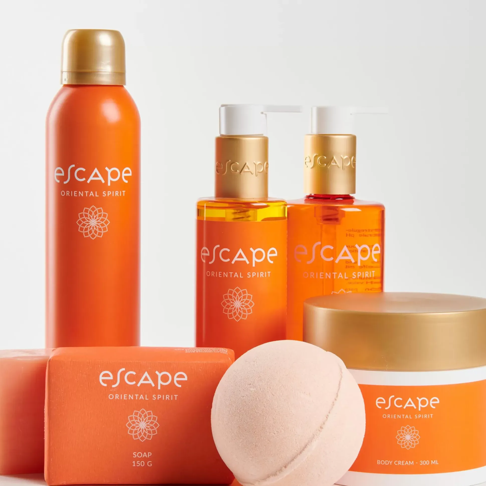 Escape Oriental Spirit Espuma De Ducha En Botella Naranja