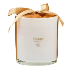 Escape World Goa Vela Perfumada En Vaso Blanco, Color Rosa Viejo