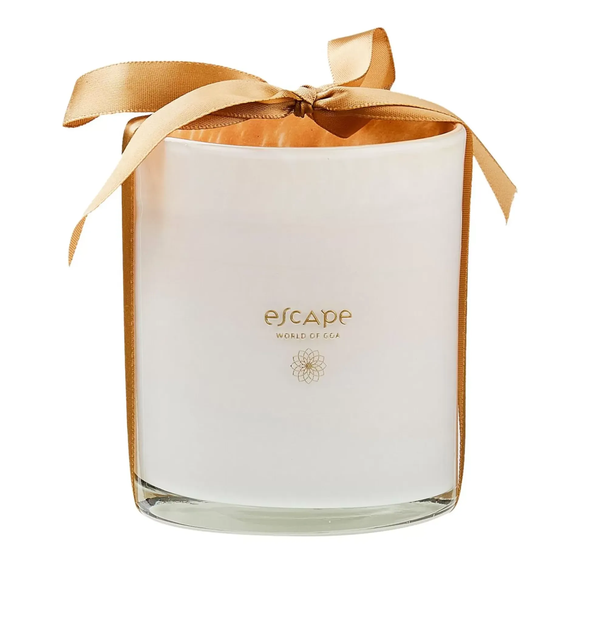 Escape World Goa Vela Perfumada En Vaso Blanco, Color Rosa Viejo