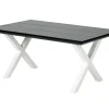 Formax Mesa De Jardín Con Patas En X Negro/Blanco