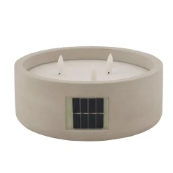 Fuego Vela Led Solar Gris Claro