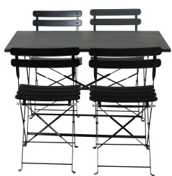 Imperial Conjunto Bistro Rectangular Negro