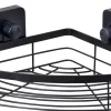 Industria Rinconera Para Ducha Con Ventosas Negro