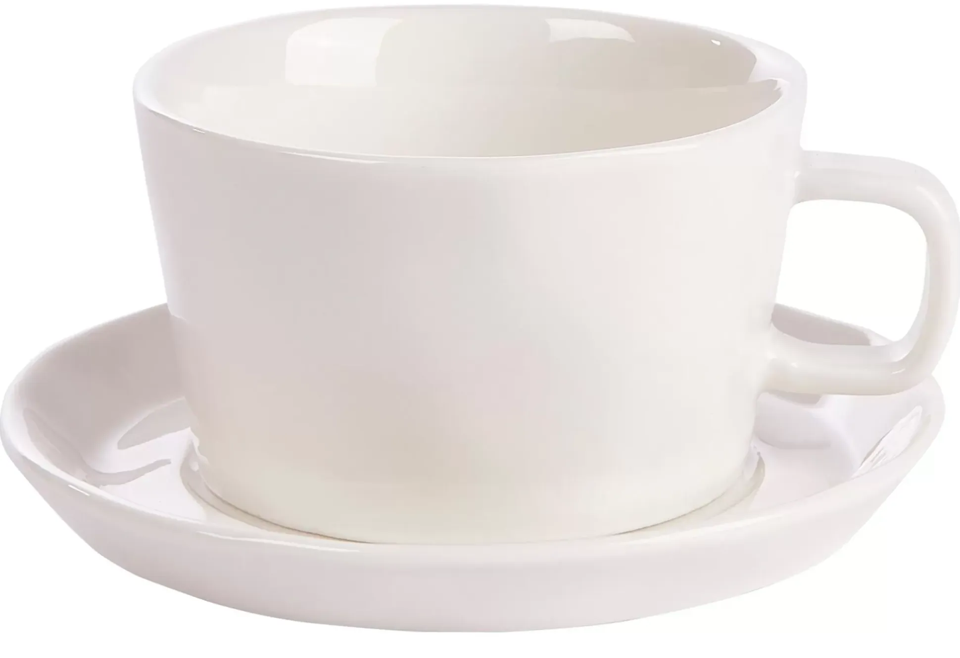 Marea Taza Y Plato Blanco