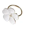 Marguerite Anillo Servilleta Blanco