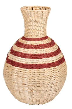Nepal Florero Marron, Natural, Rojo Oscuro