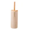New Resin Cepillo Wc En Soporte Natural