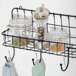 Oslo Organizador Cocina Con Ganchos Negro