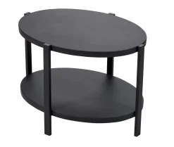 Ovala Mesita De Salon Negro