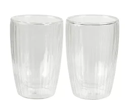 Pausa Vaso De Doble Pared Juego De 2 Transparente