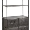 Pharma Estanteria De Pared Con 4 Cajones Negro