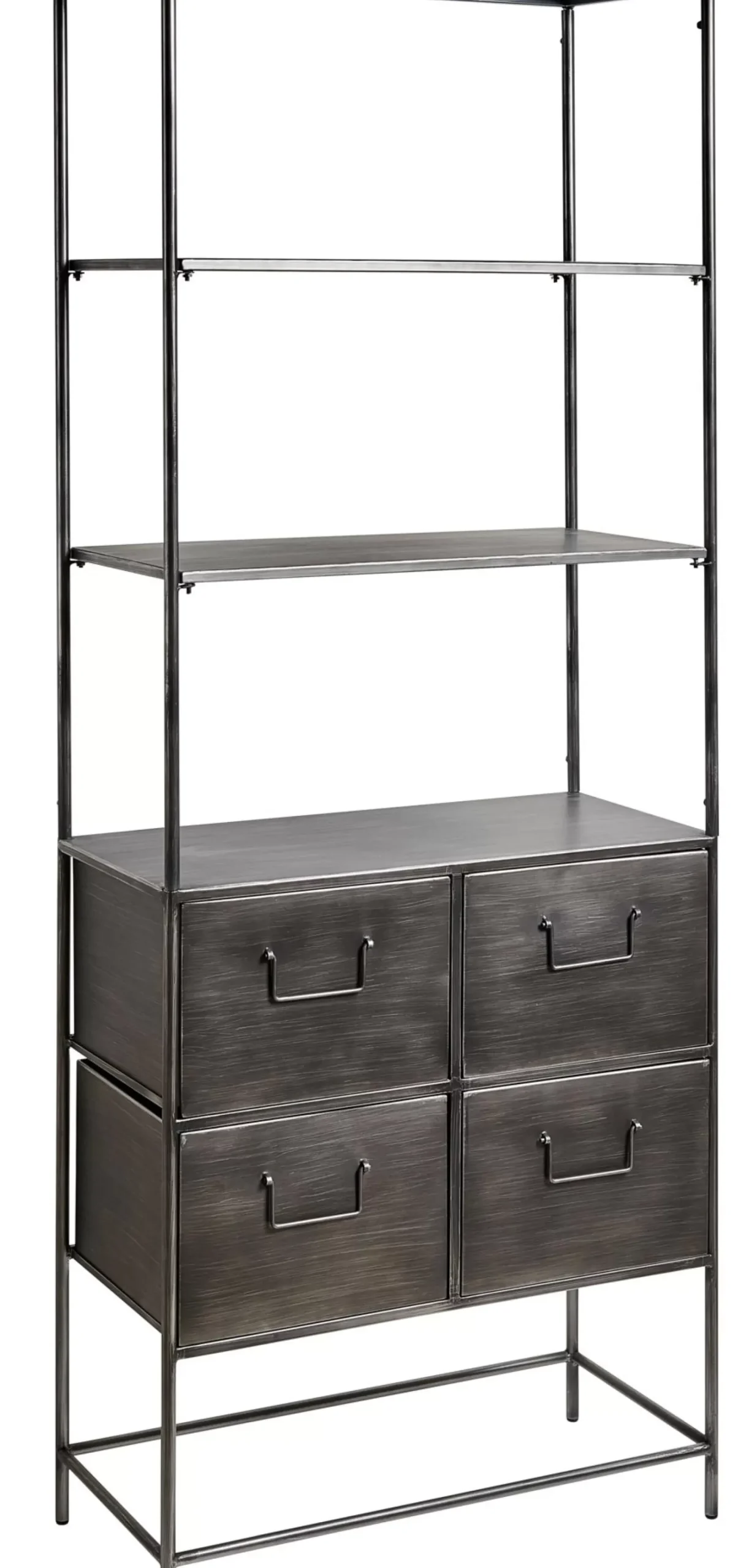 Pharma Estanteria De Pared Con 4 Cajones Negro