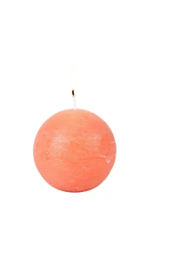 Rustic Vela Esferica Naranja