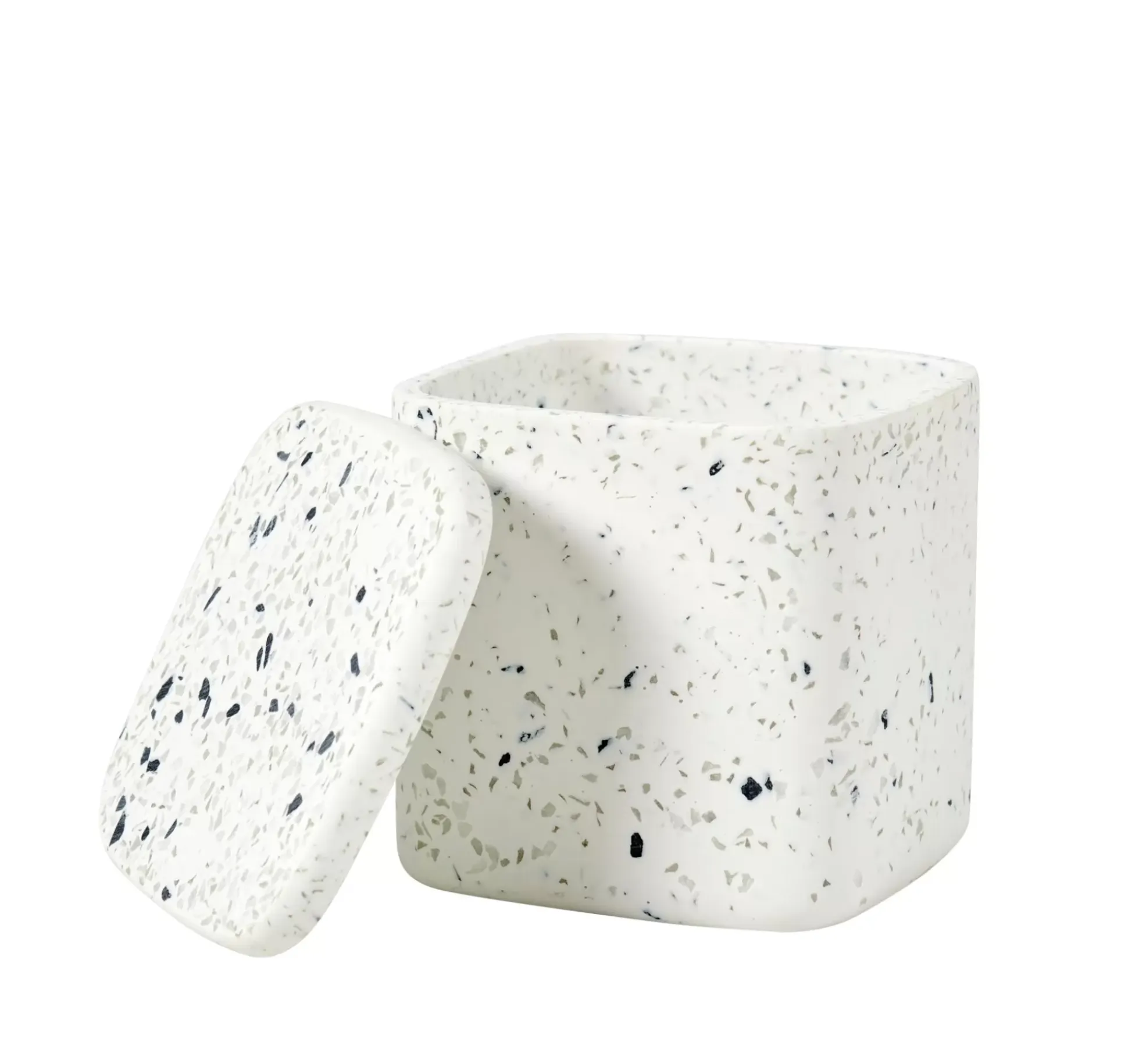Terrazzo Soporte De Algodones Blanco