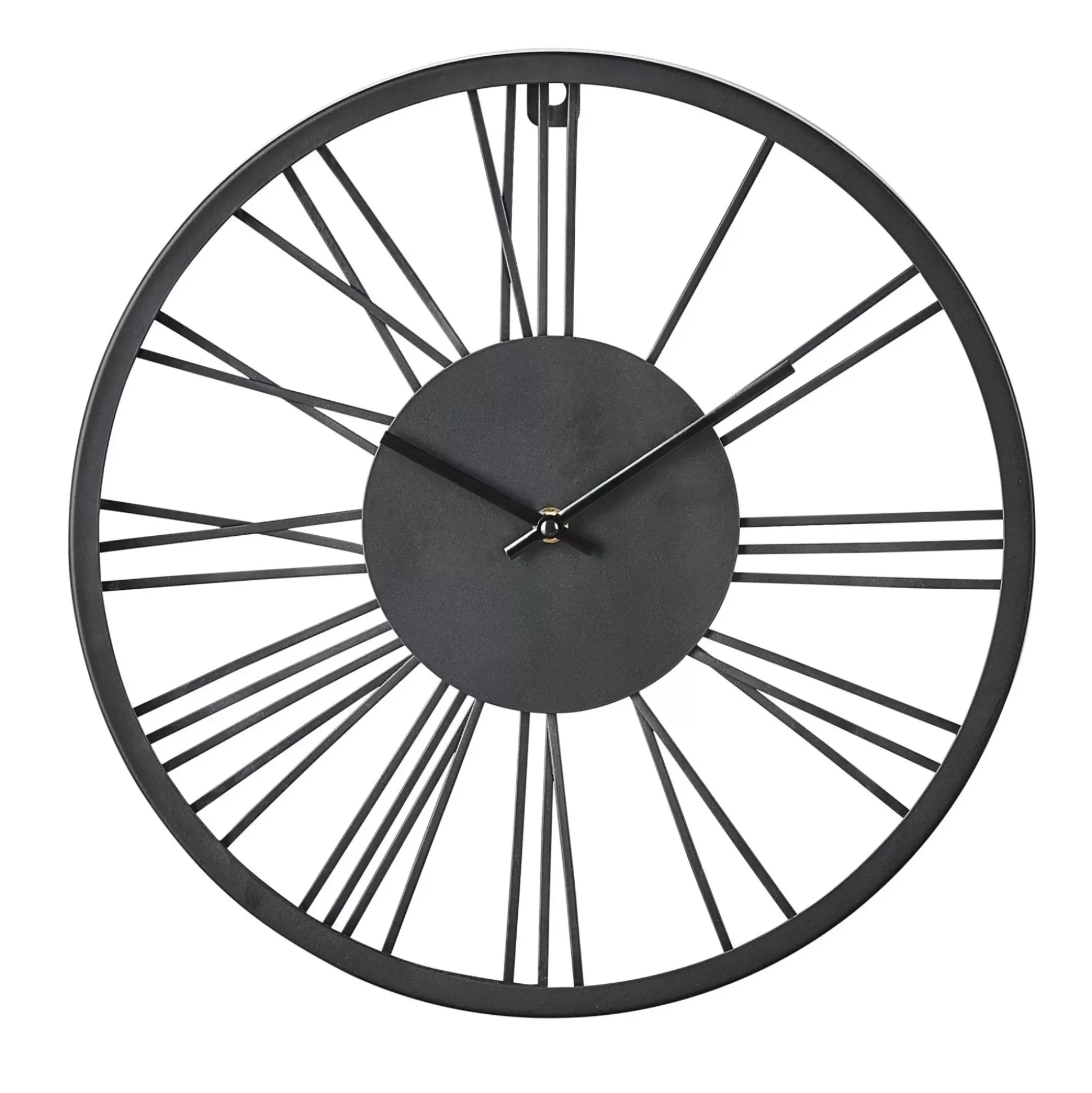 Wheel Reloj De Pared Negro