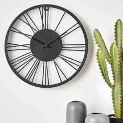 Wheel Reloj De Pared Negro