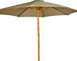 Wood Parasol Sin Pie Verde
