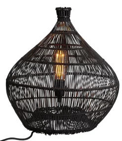 Zalou Lampara De Mesa Negro