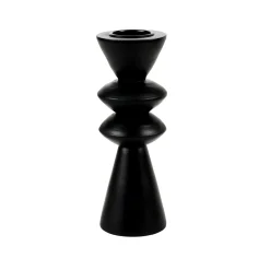 Zigzag Soporte Para Vela Pequena Negro
