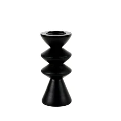 Zigzag Soporte Para Vela Pequena Negro